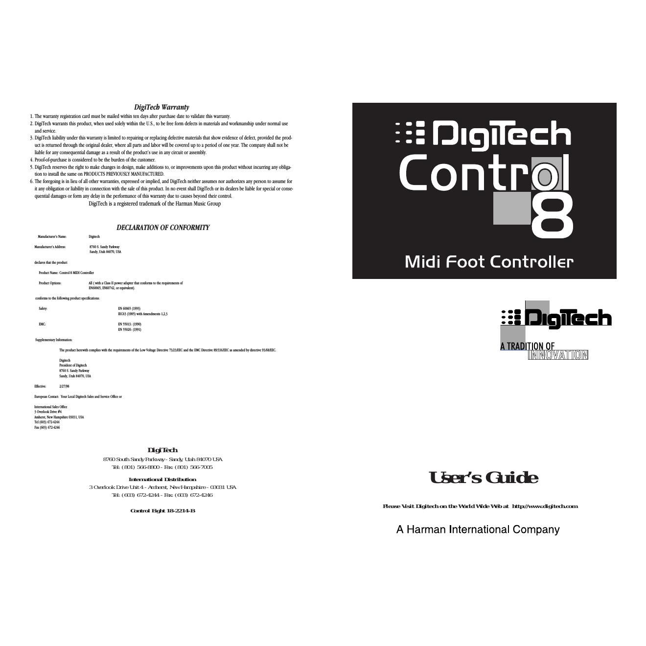 digitech control 8