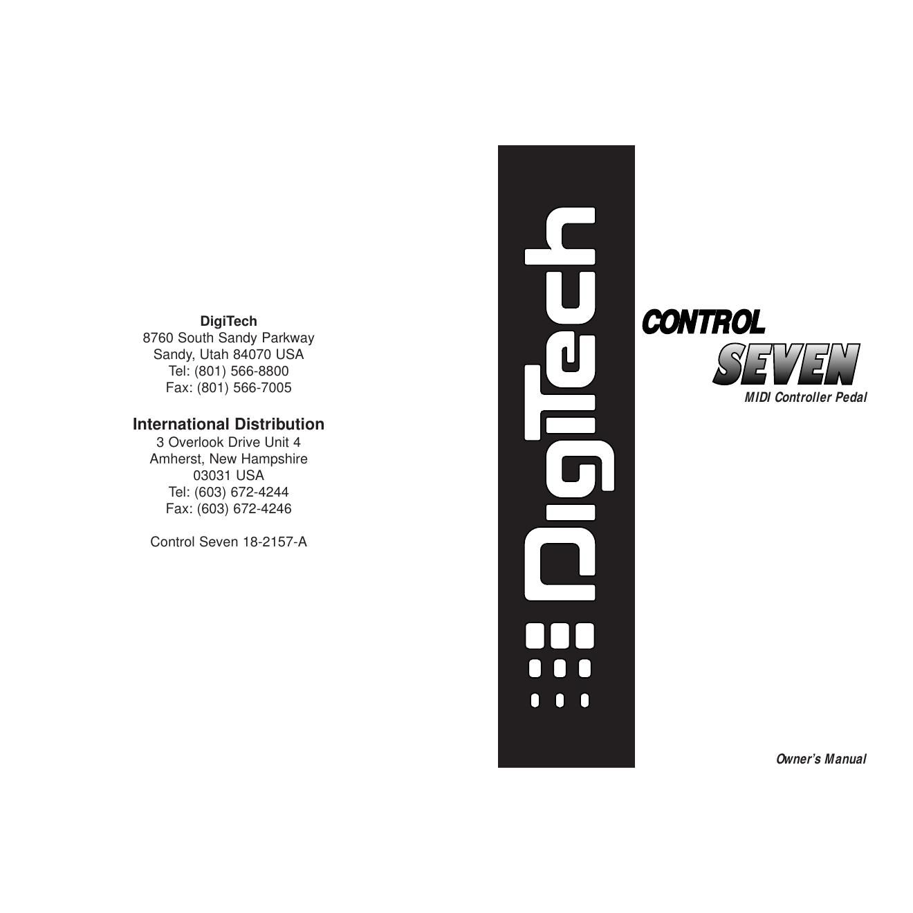 digitech control seven midi controller pedal