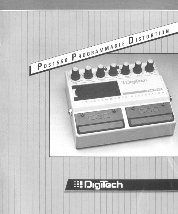 digitech pds 1550 owner manual