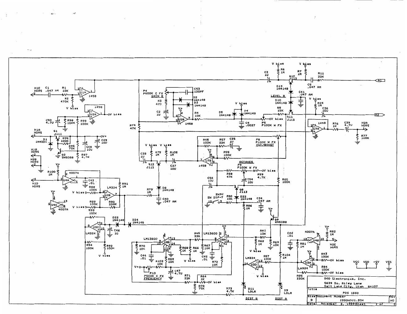 digitech pds 1550 schematics