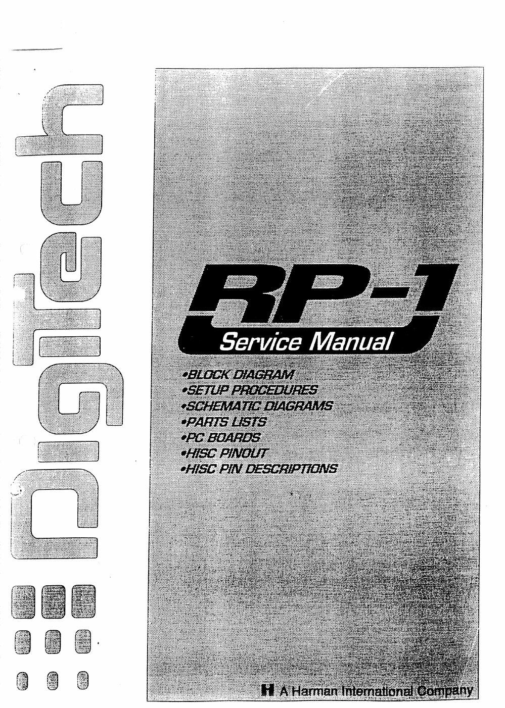 digitech rp 1 service manual