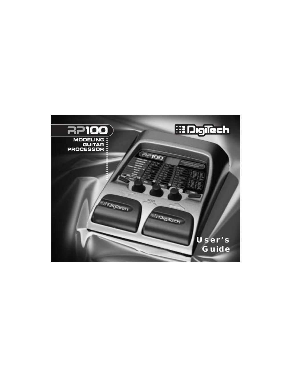 digitech rp 100 owner manual