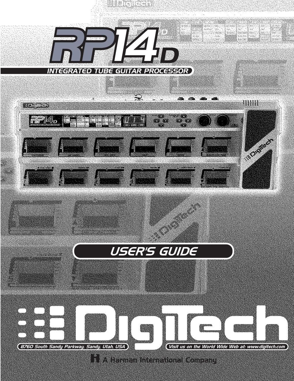 digitech rp 14d owners manual