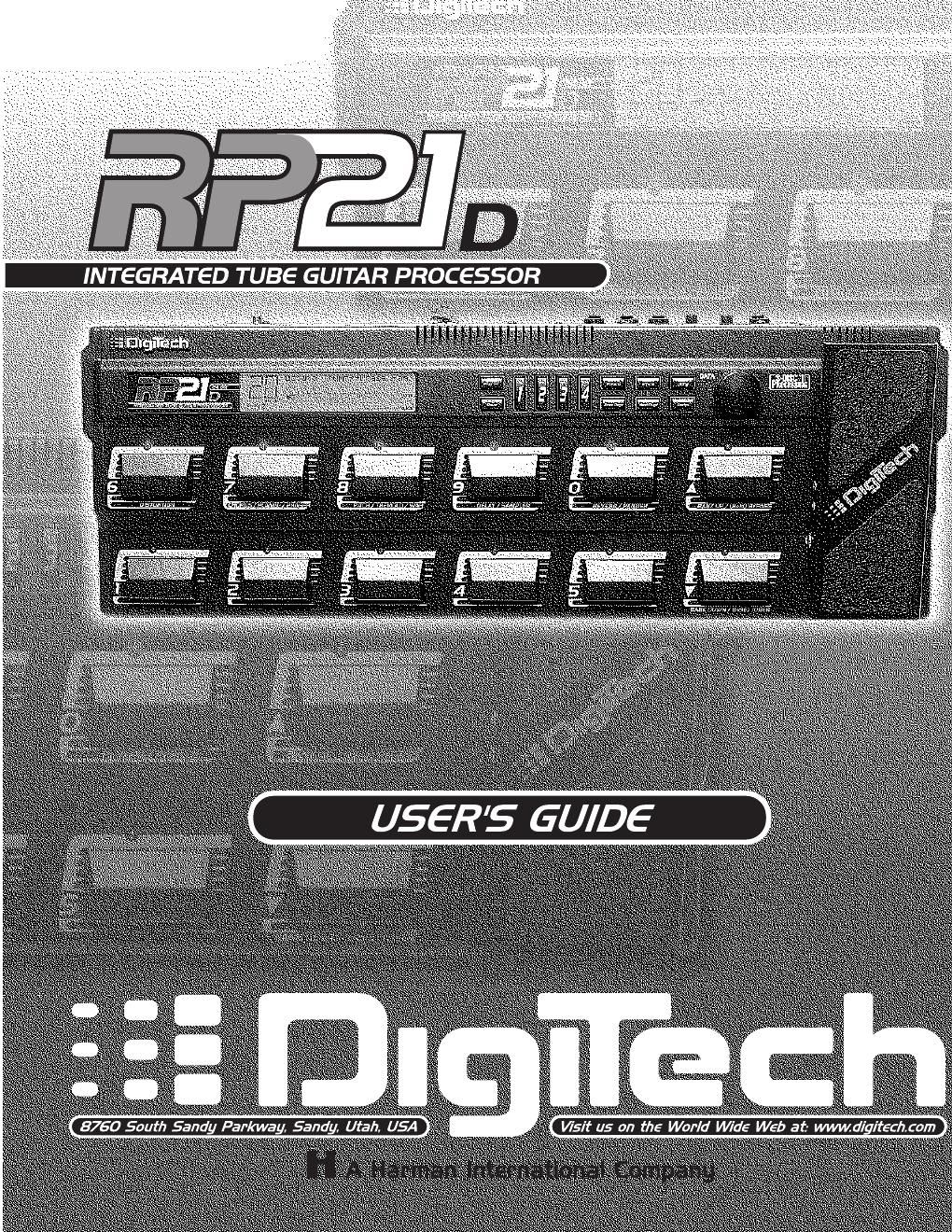 digitech rp 21d owners manual
