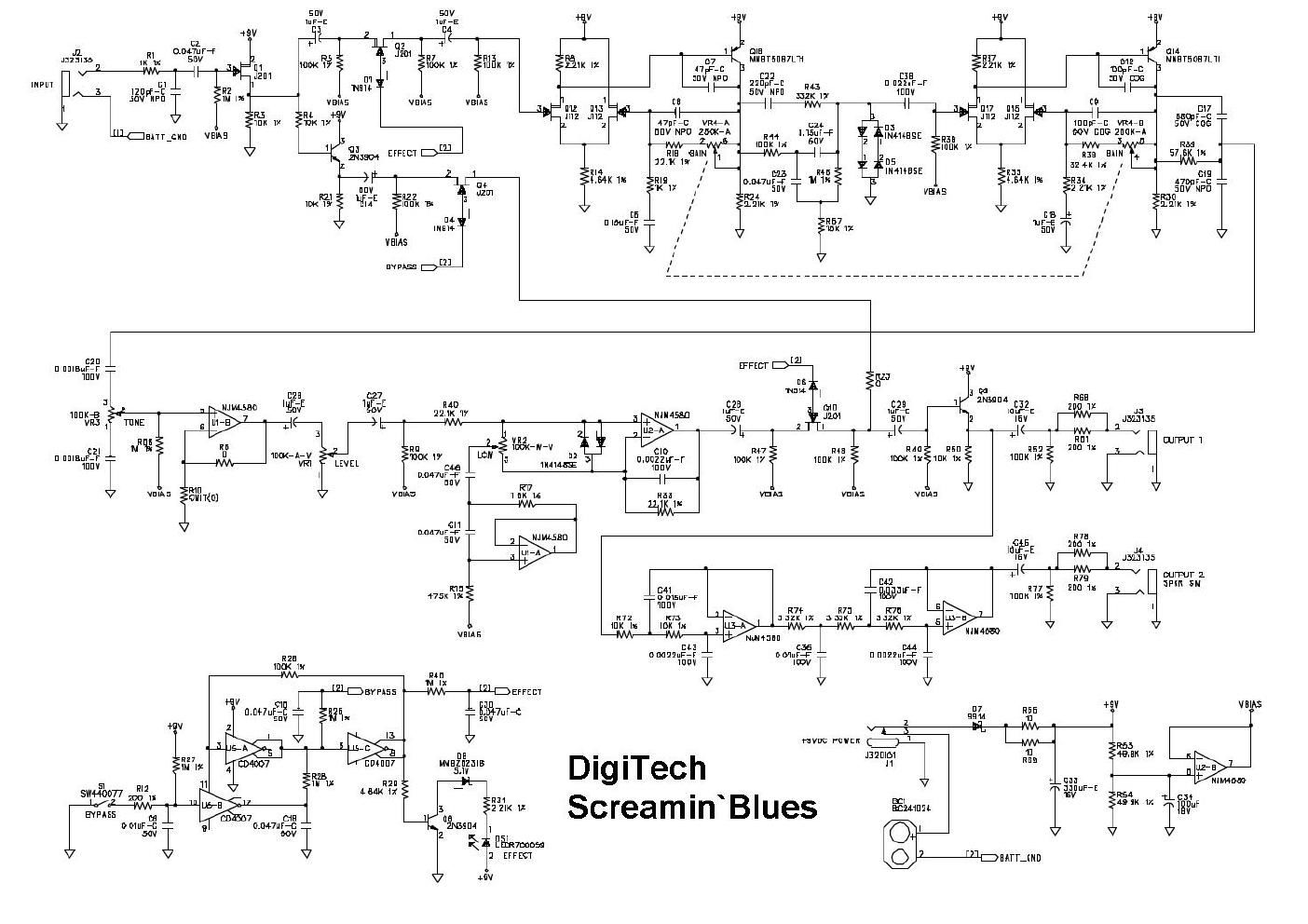 digitech screamin blues schematic