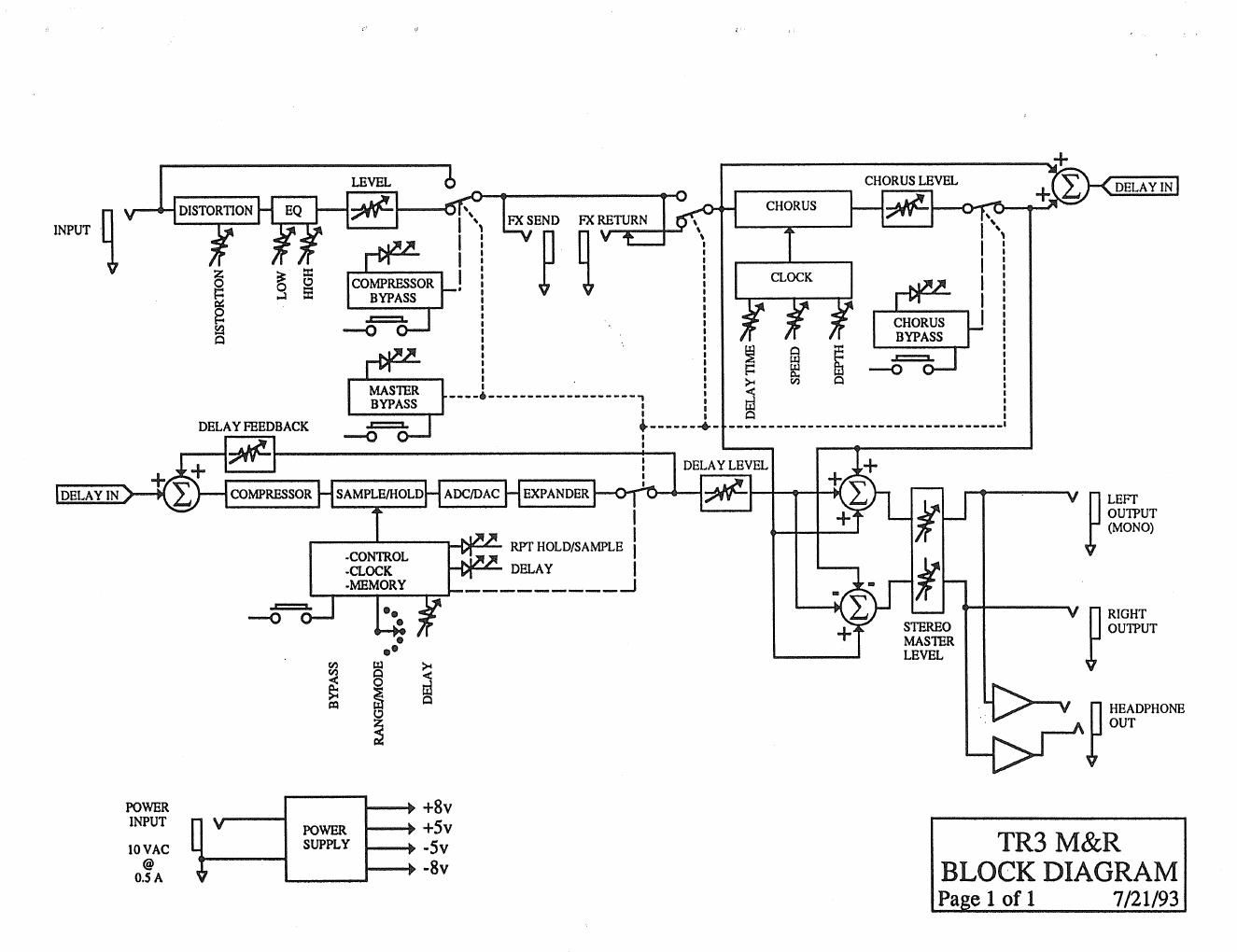 digitech tr 3 schematics