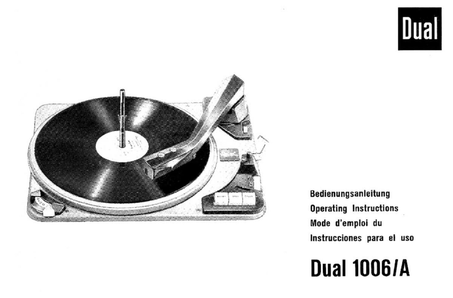 Dual 1006A Owners Manual