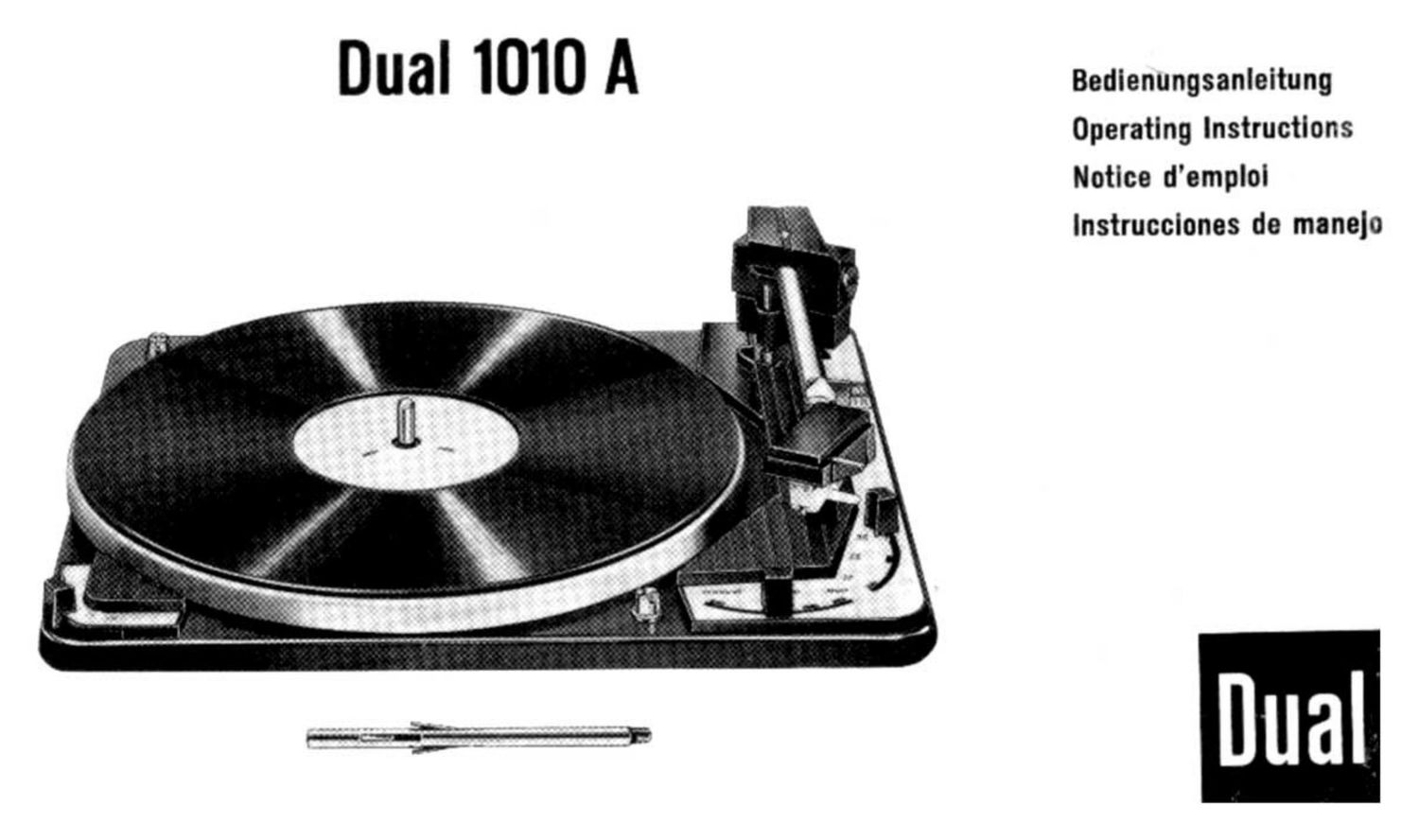 Dual 1010 A Owners Manual