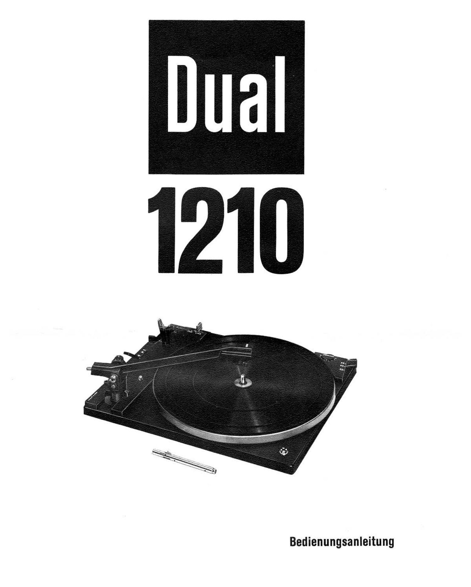 Dual 1210 Owners Manual