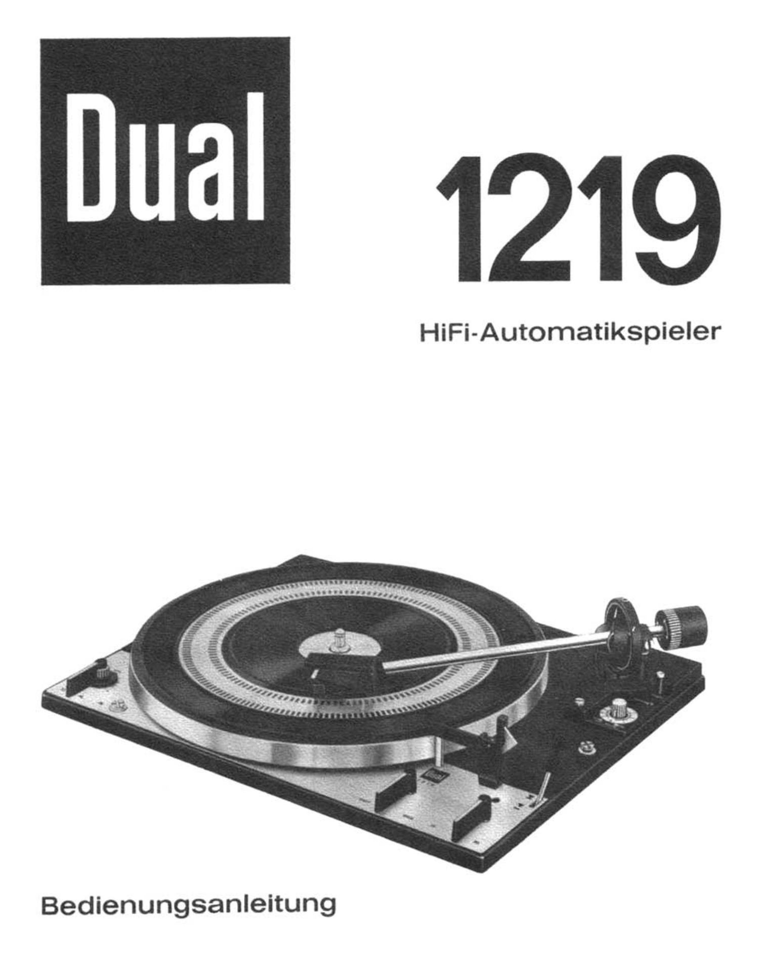 Dual 1219 Owners Manual 2