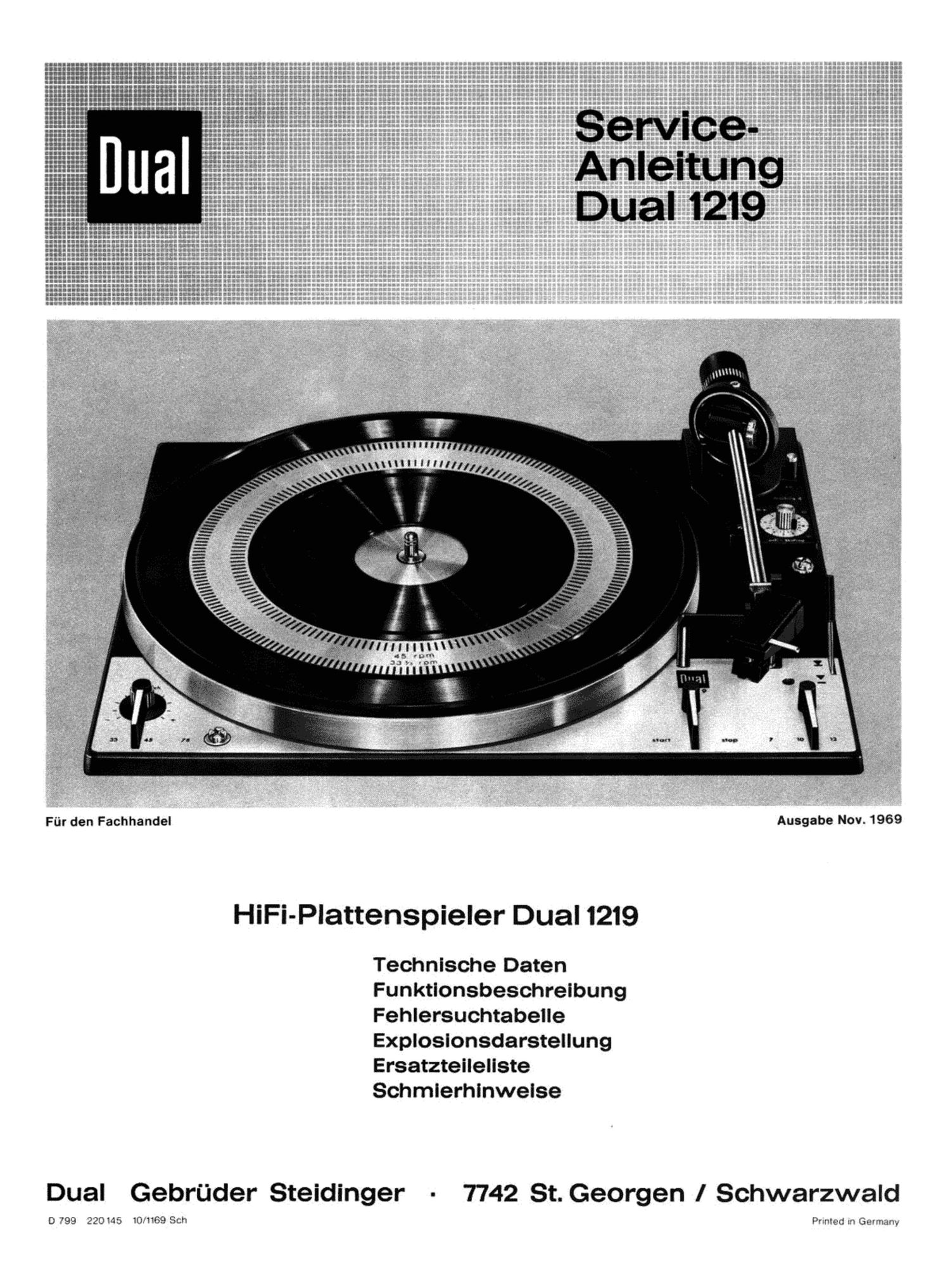 Dual 1219 Service Manual 2