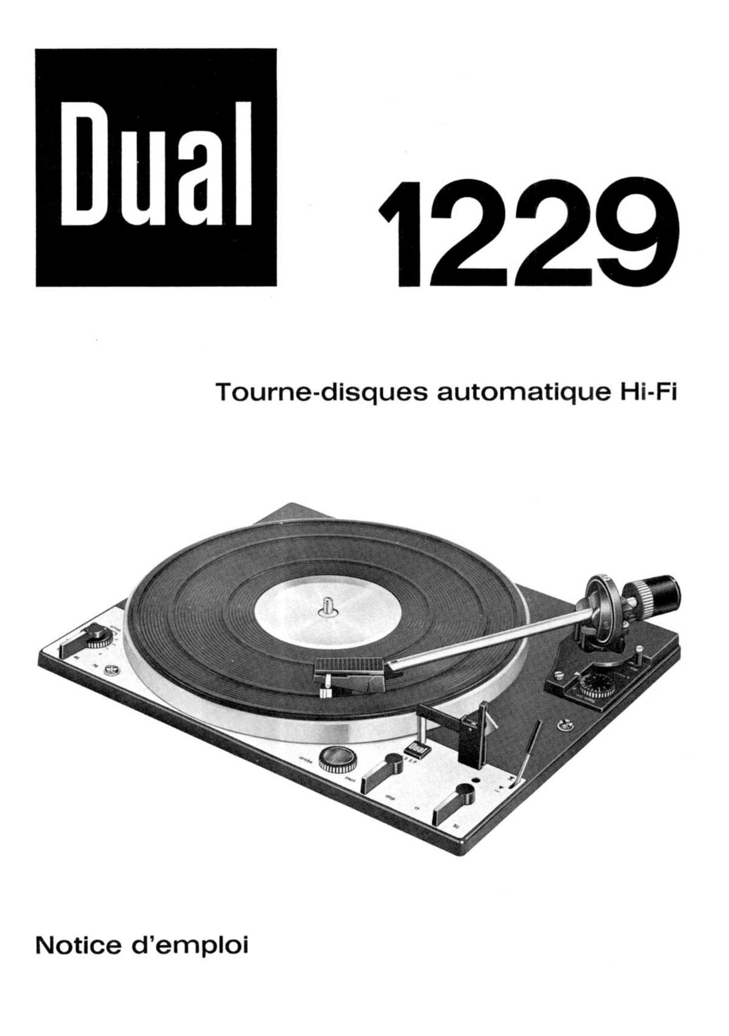 Dual 1229 Owners Manual fr