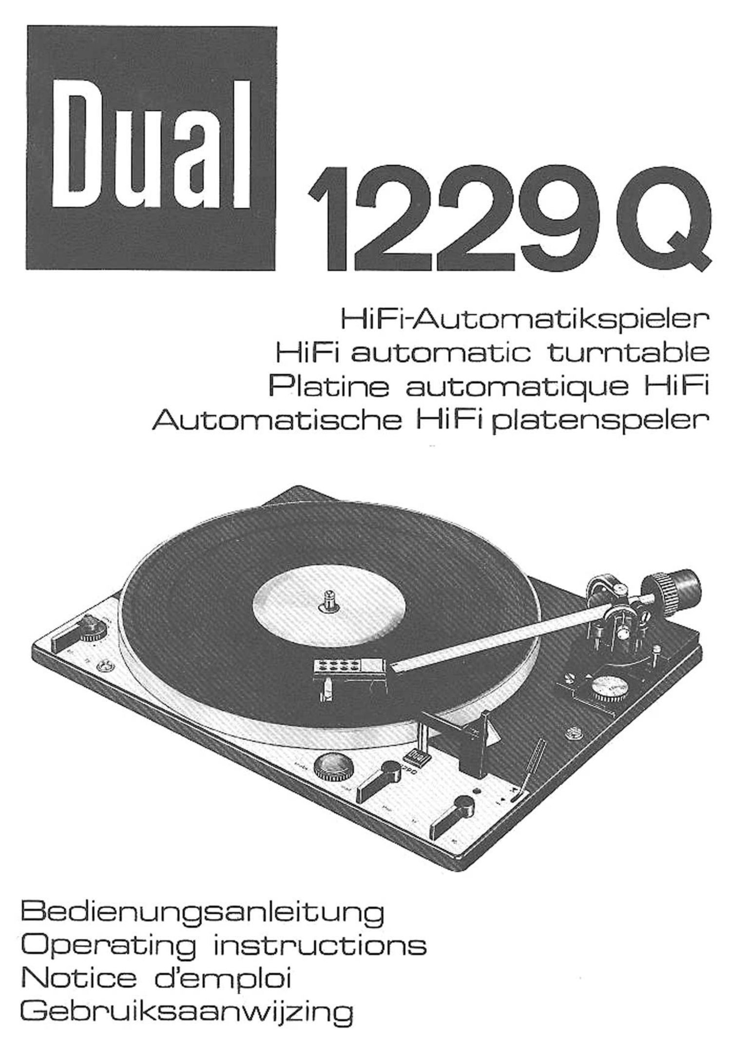 Dual 1229 Q Owners Manual