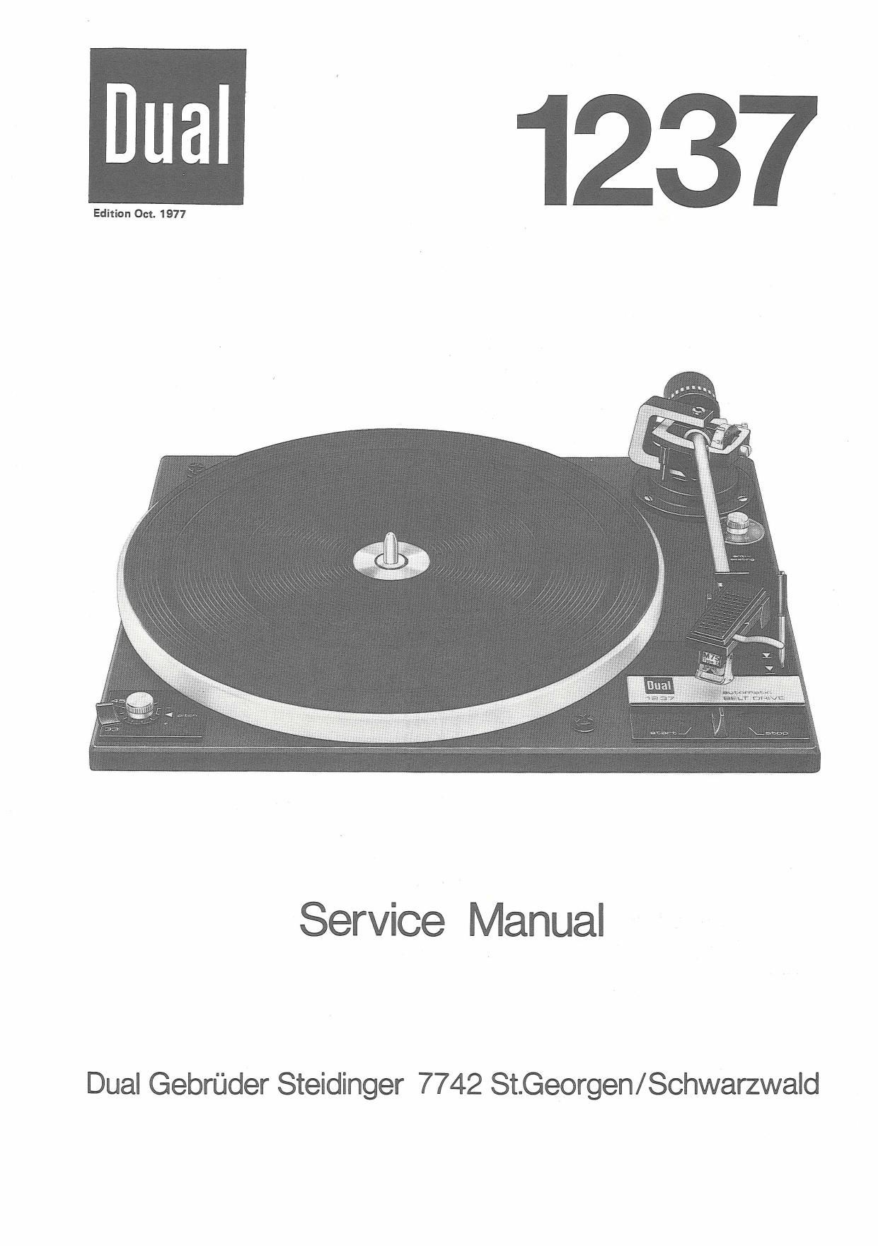Dual 1237 Service Manual