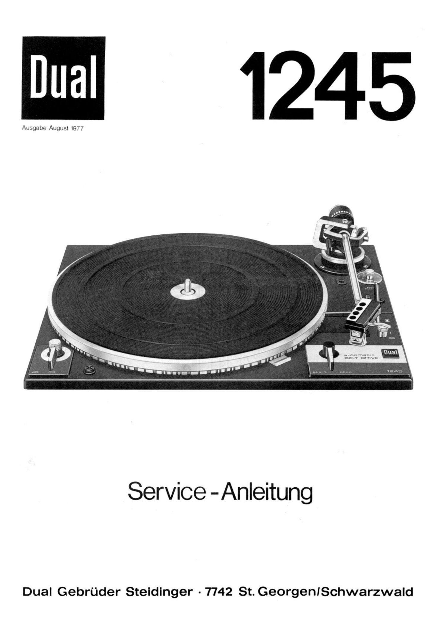 Dual 1245 Service Manual