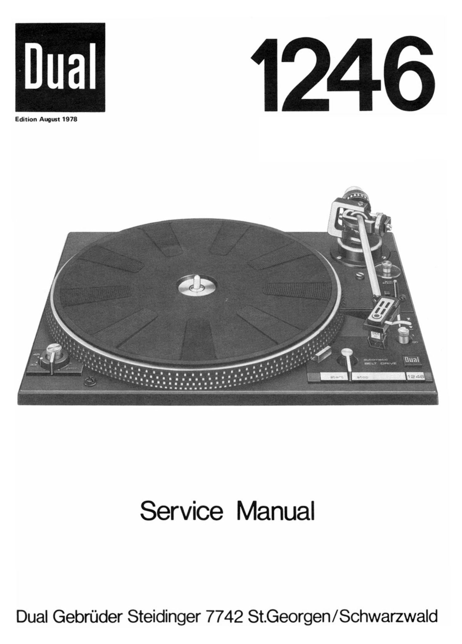 Dual 1246 Service Manual