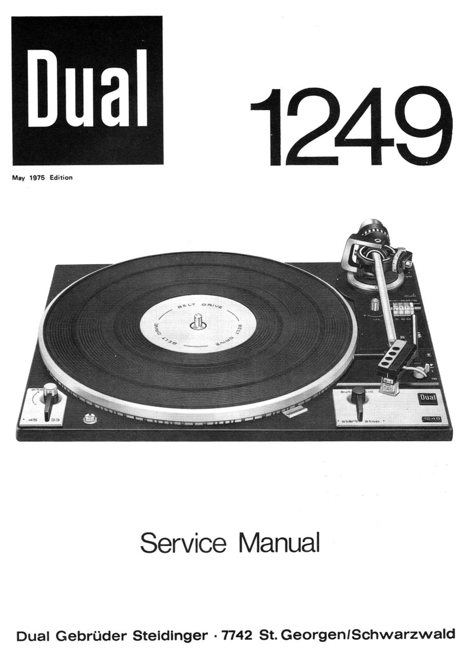 Dual 1249 Service Manual