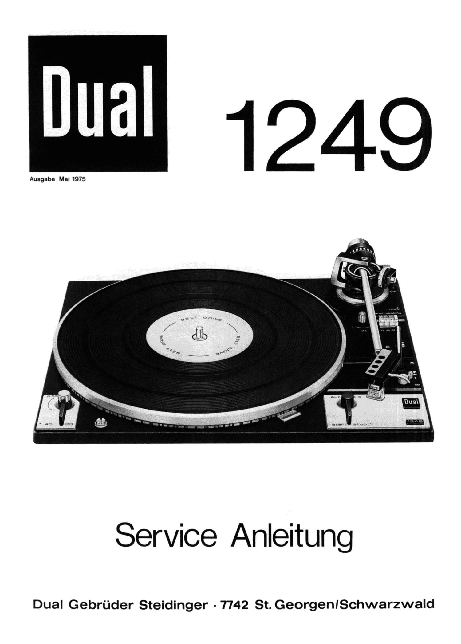 Dual 1249 Service Manual 2