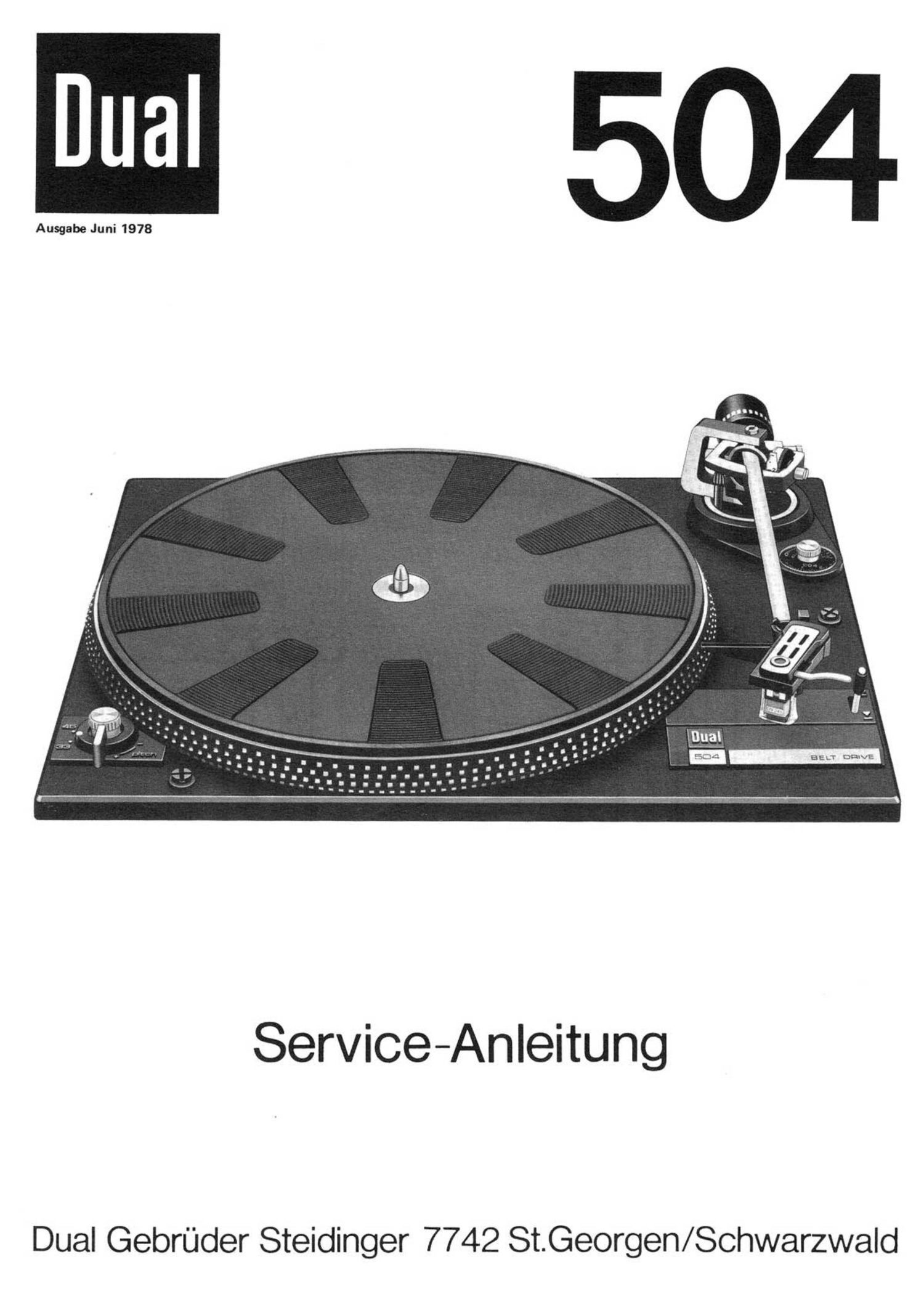 Dual 504 Service Manual