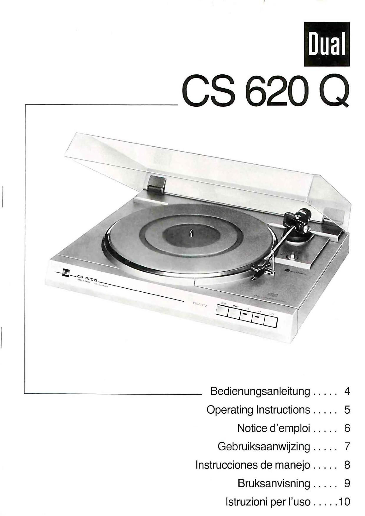 Dual 620 Q Owners Manual
