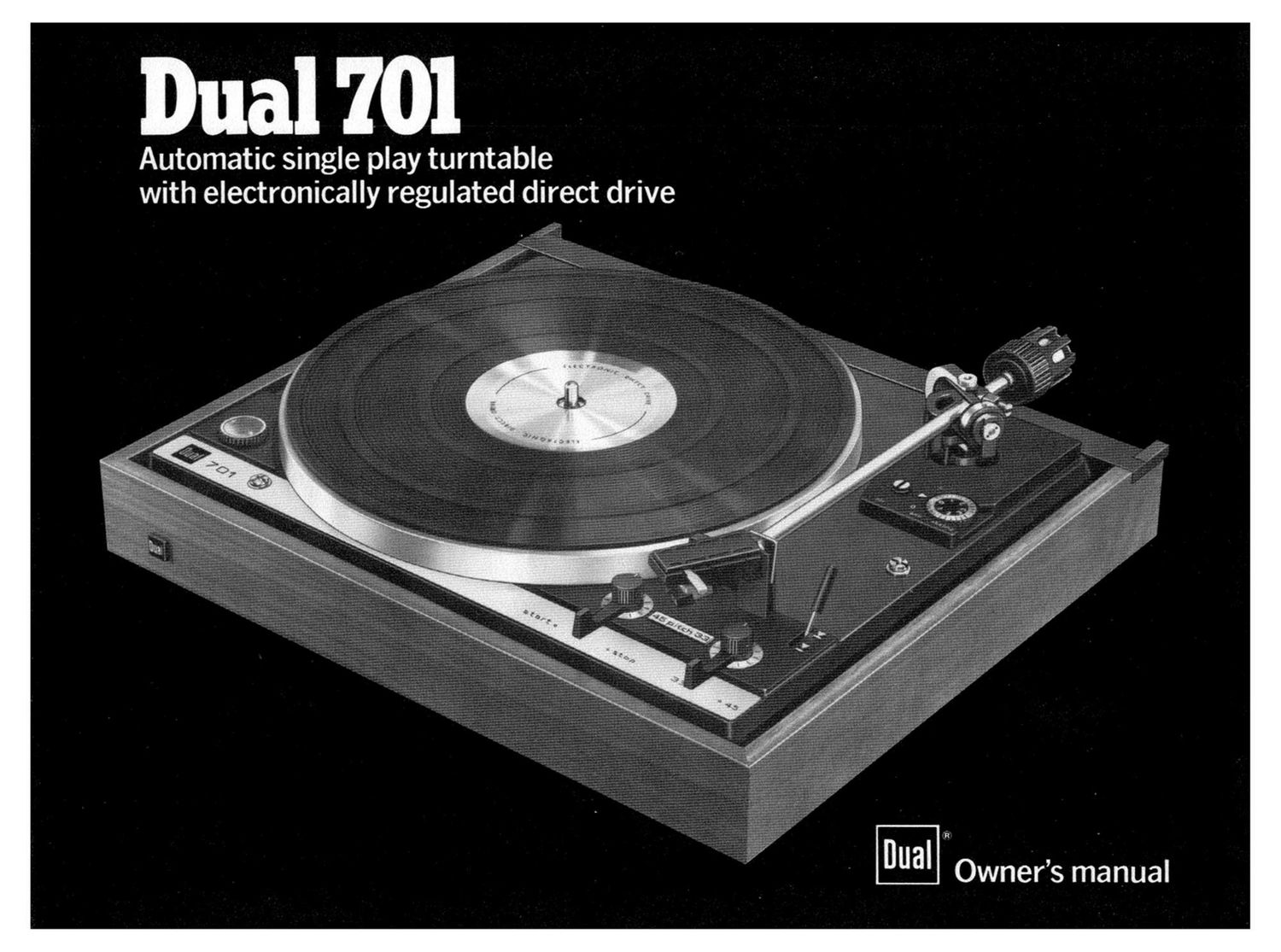 Dual 701 Owners Manual