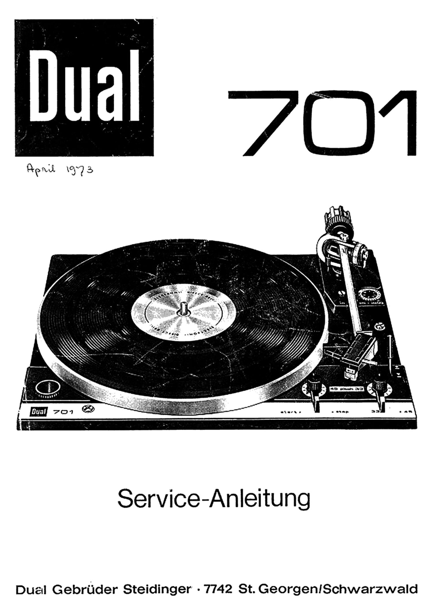 Dual 701 Service Manual 2