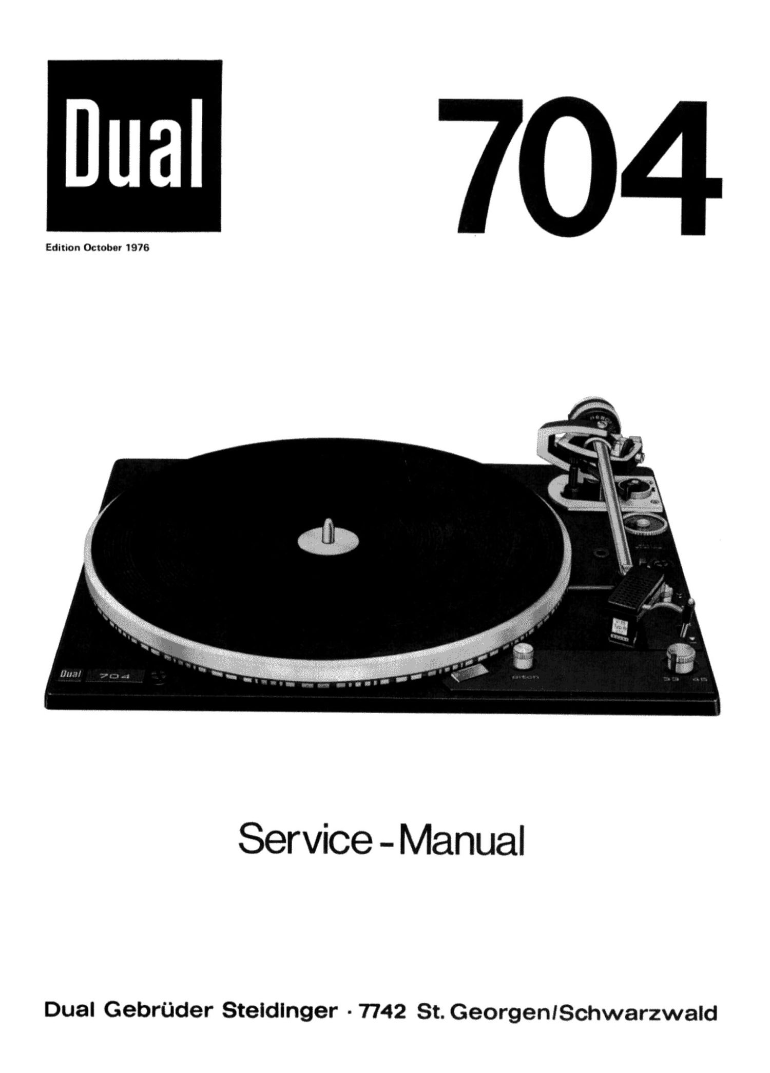 Dual 704 Service Manual