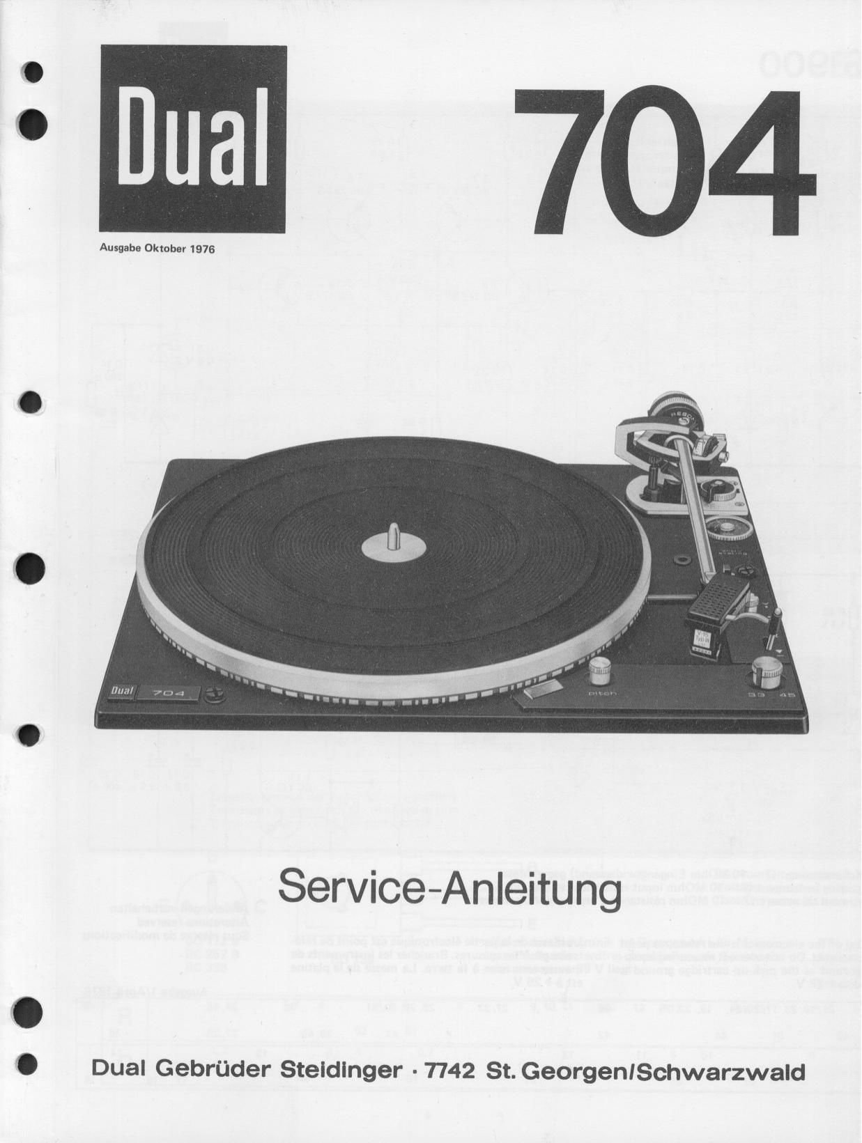 Dual 704 Service Manual 2