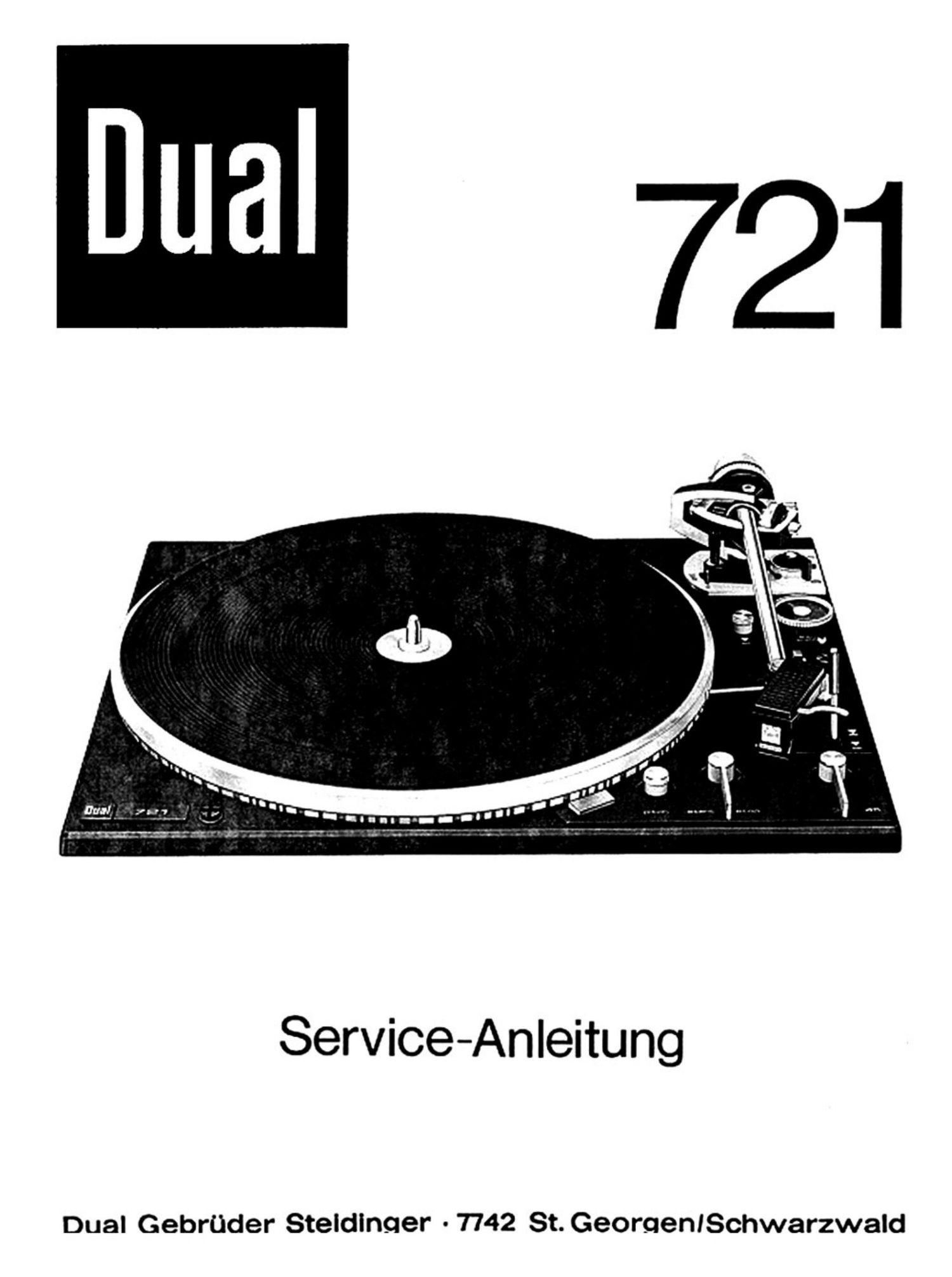 Dual 721 Service Manual