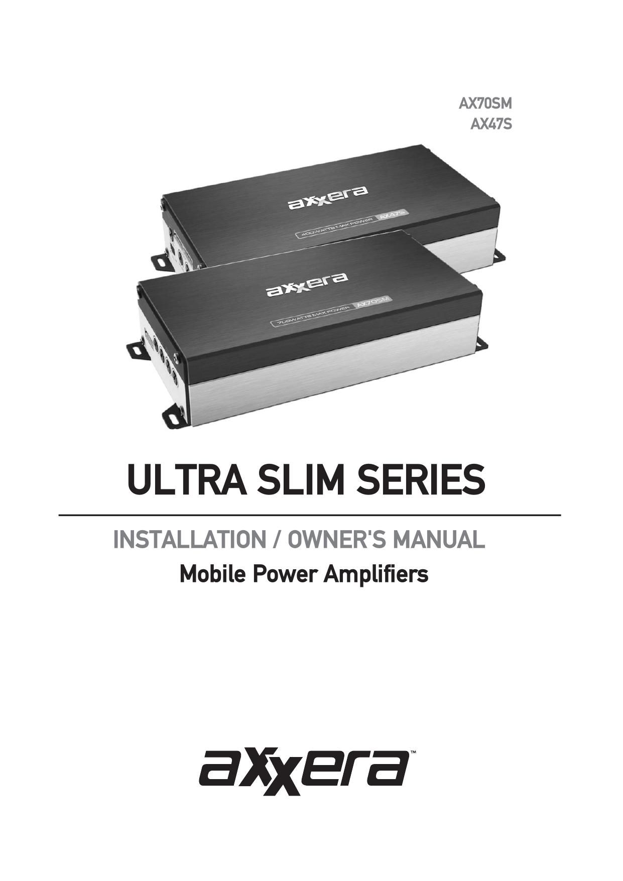 Dual Axxera AX 70SM Owners Manual