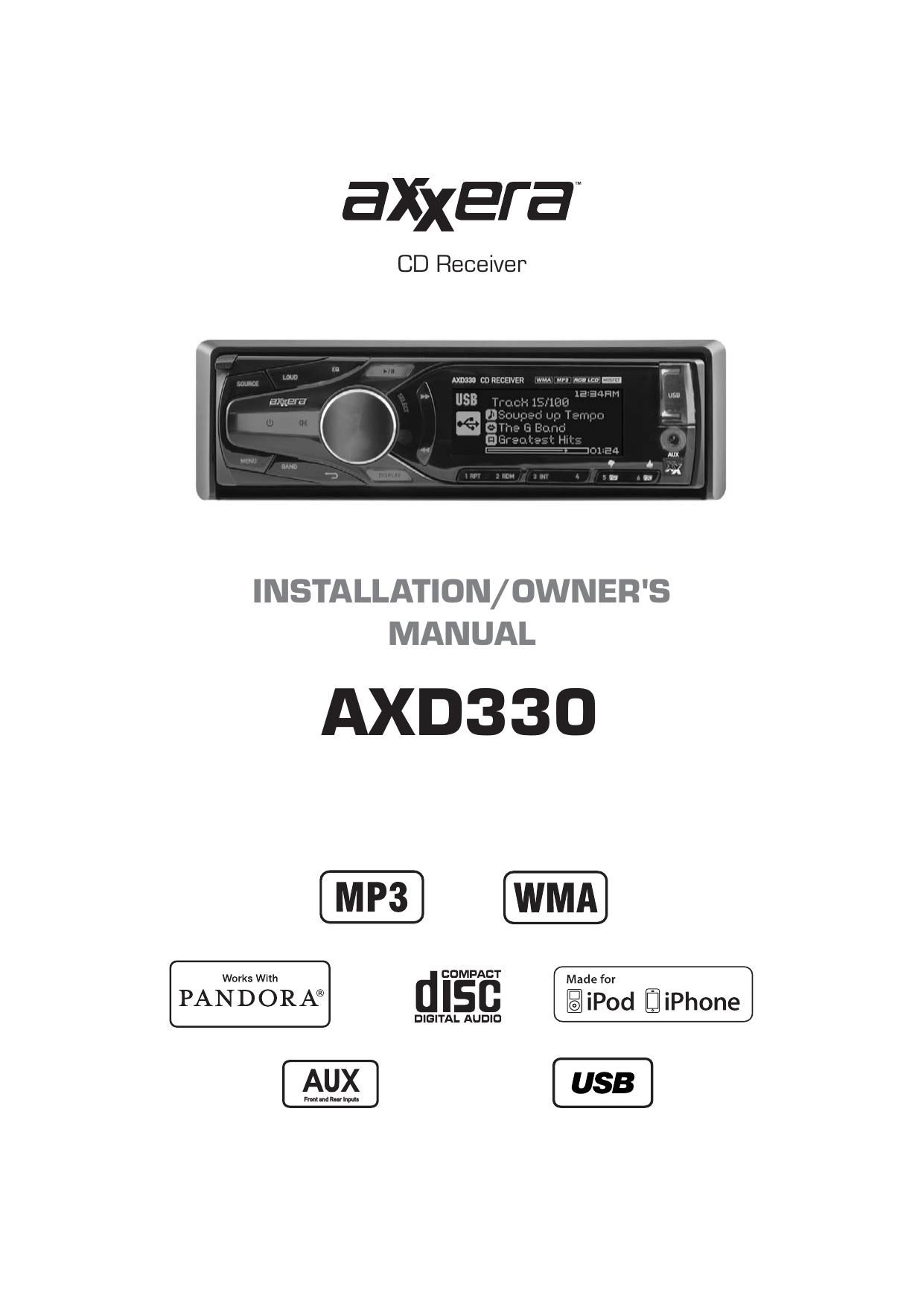 Dual Axxera AXD 330 Owners Manual