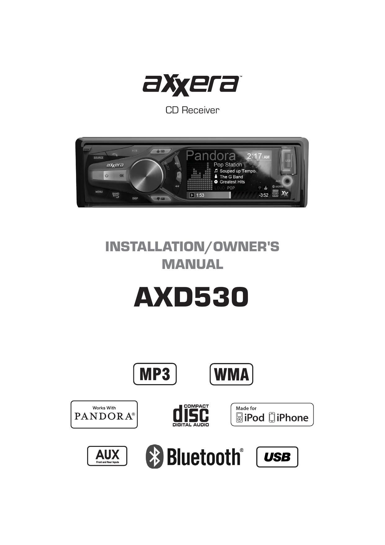 Dual Axxera AXD 530 Owners Manual