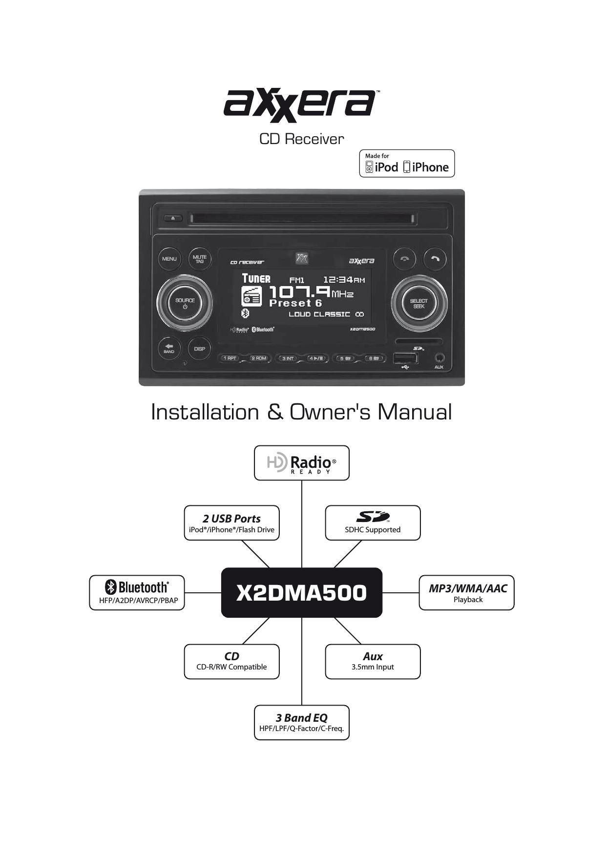 Dual Axxera X2DMA 500 Owners Manual