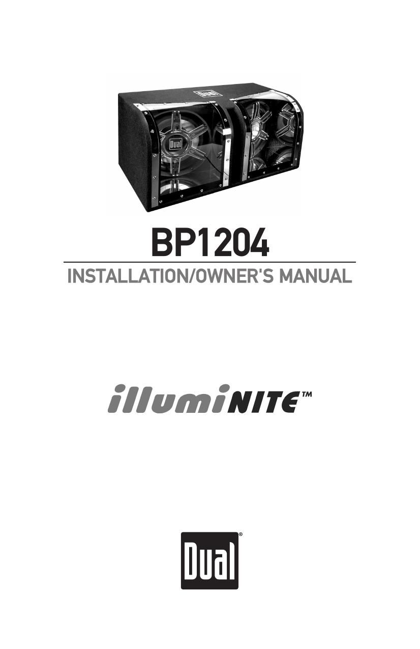 Dual BP 1204 Owners Manual