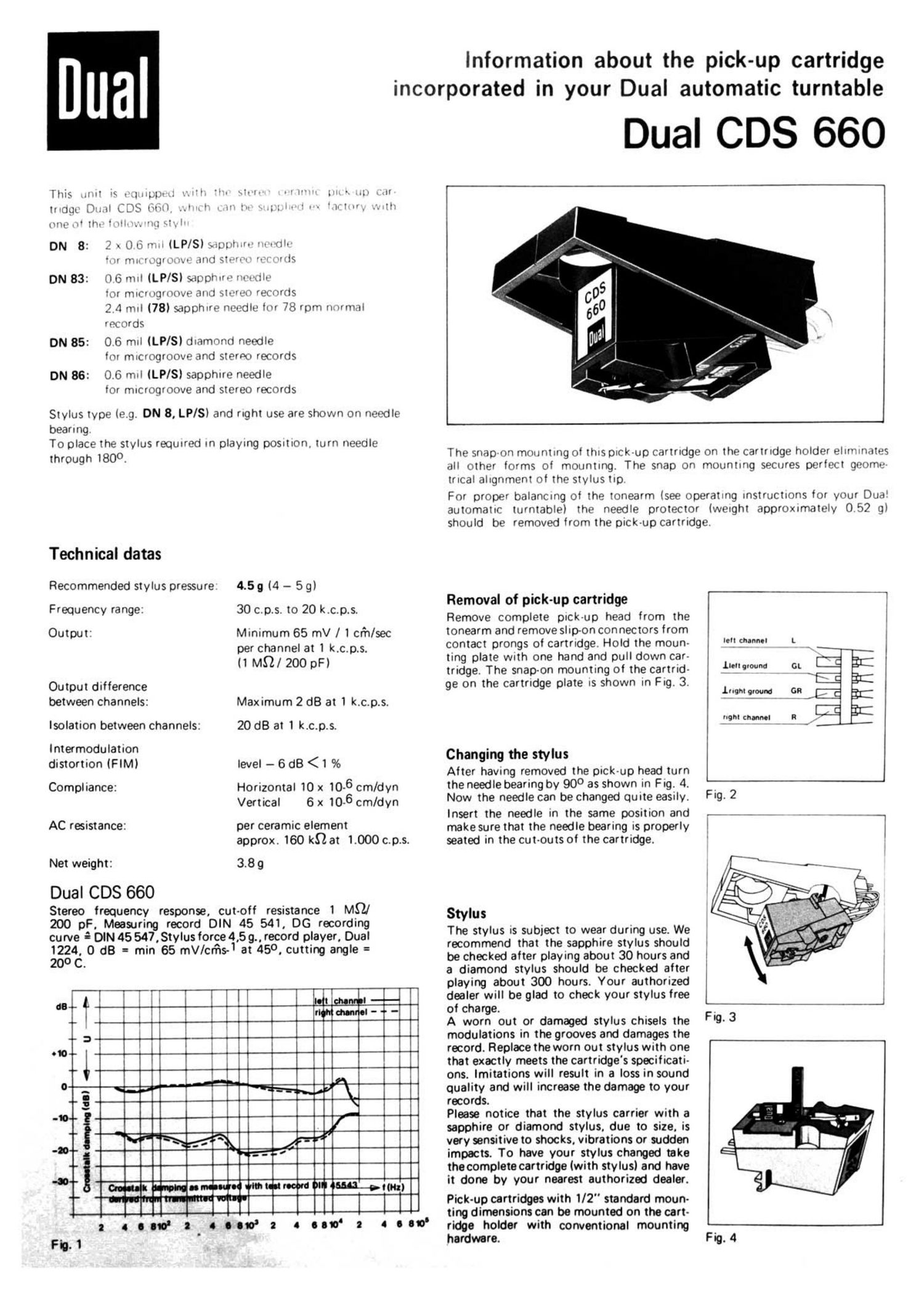Dual CDS 660 Owners Manual