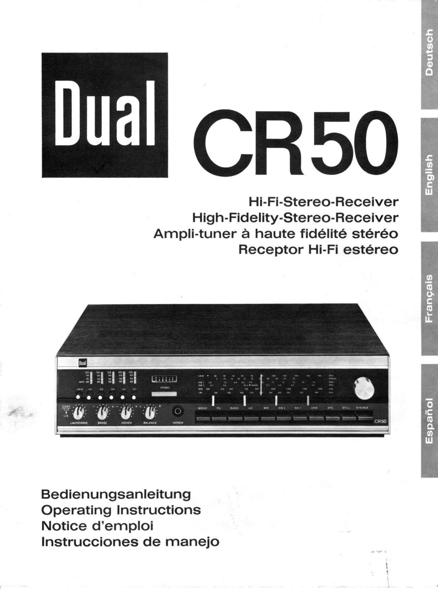 Dual CR 50 Owners Manual