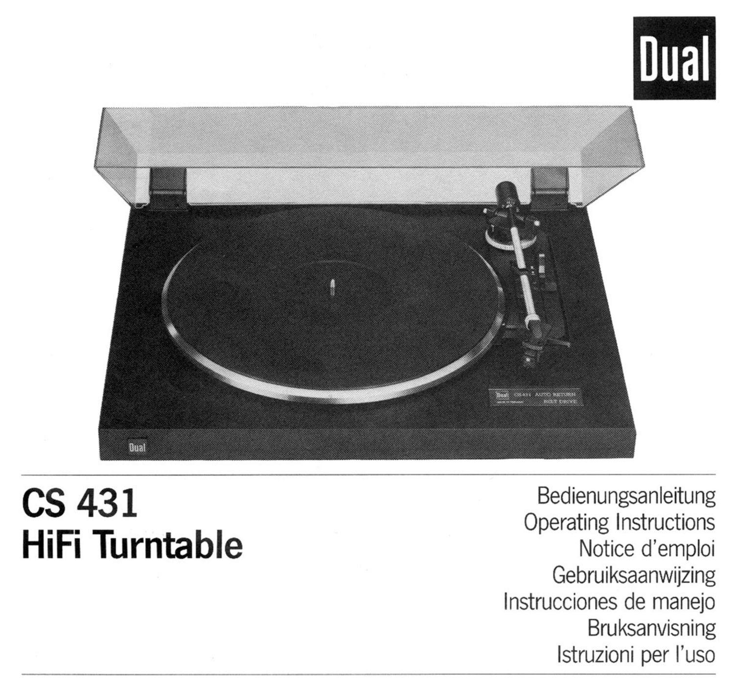 Dual CS 431 Owners Manual