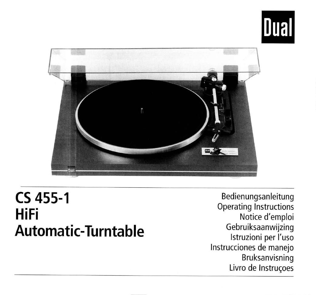 Dual CS 455 1 Owners Manual