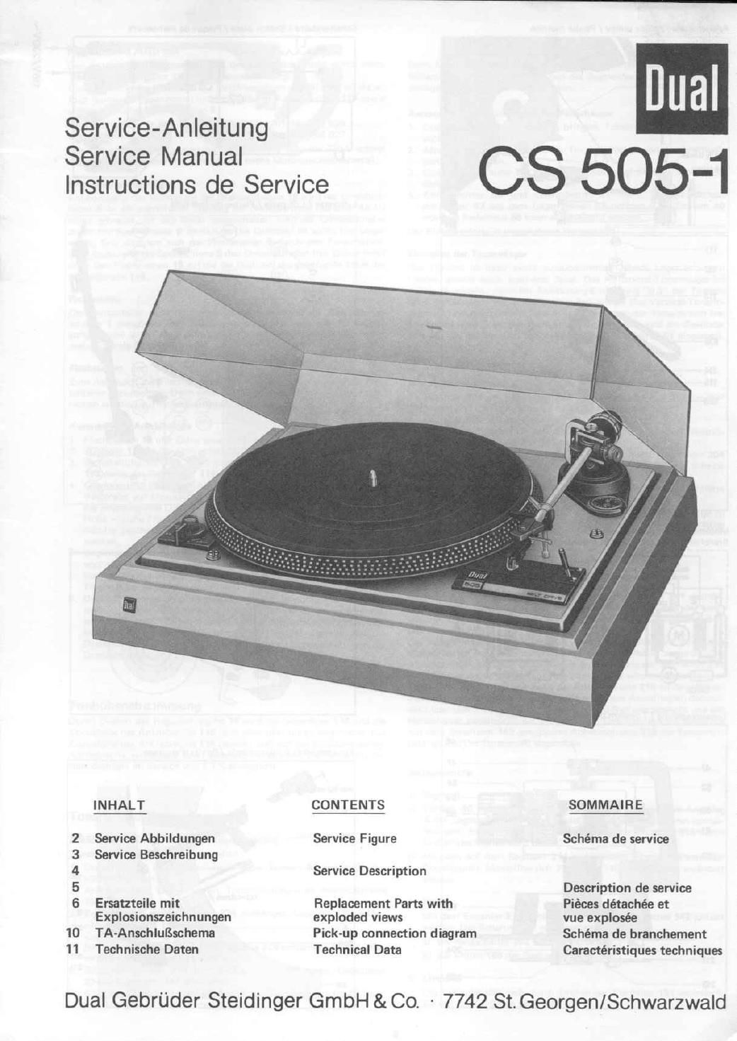 Dual CS 505 1 Service Manual