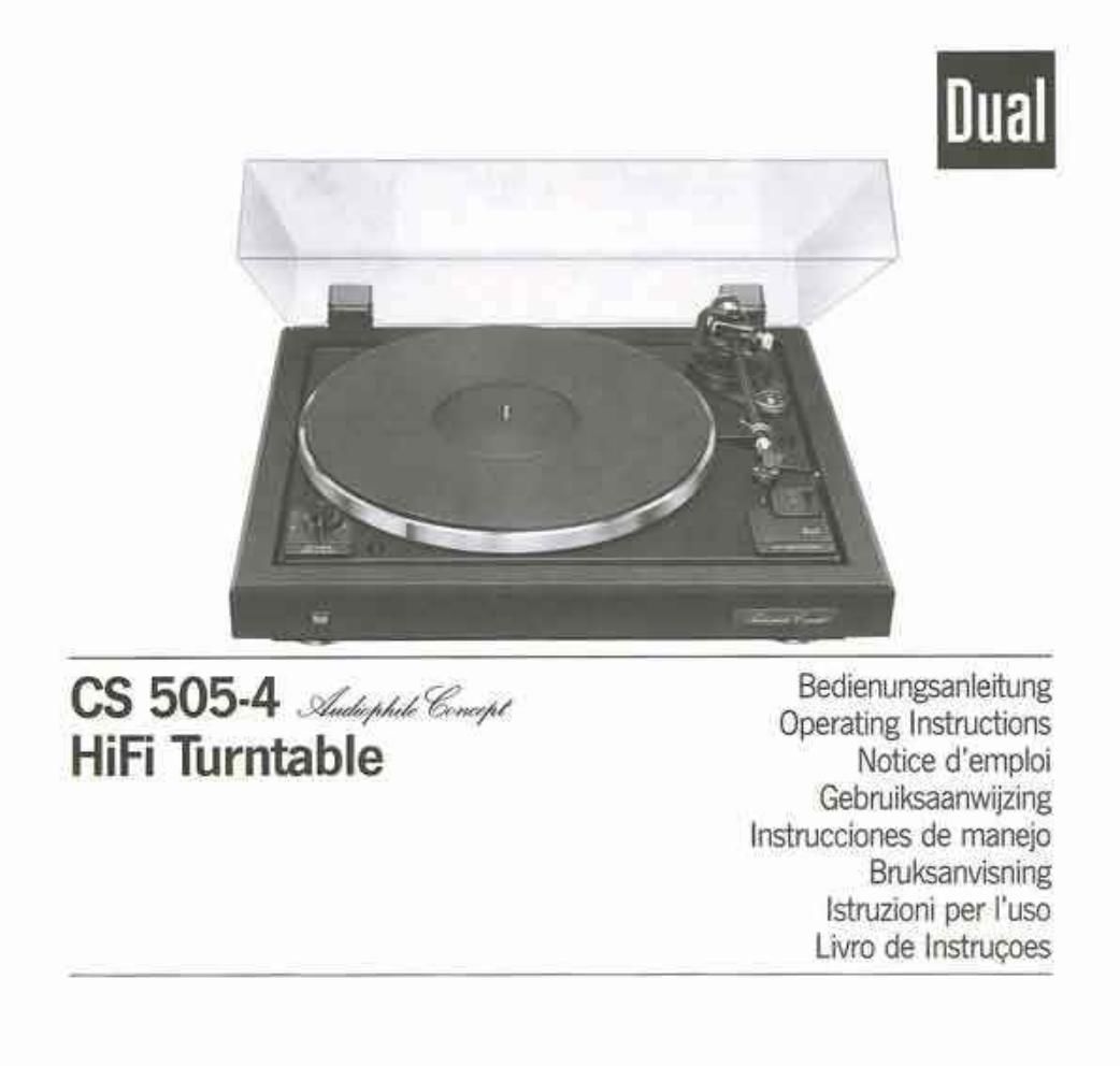 Dual CS 505 4 Owners Manual