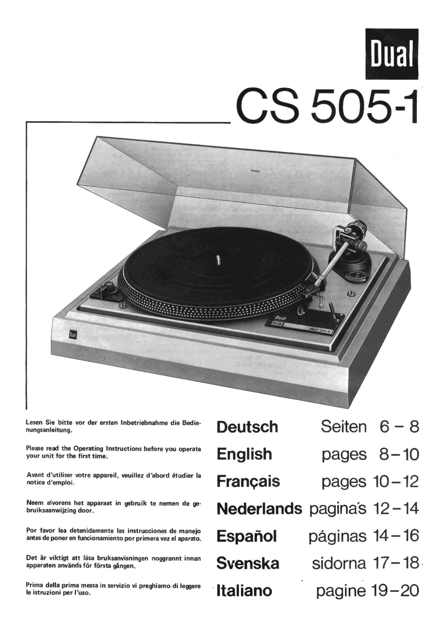 Dual CS 5051 Owners Manual