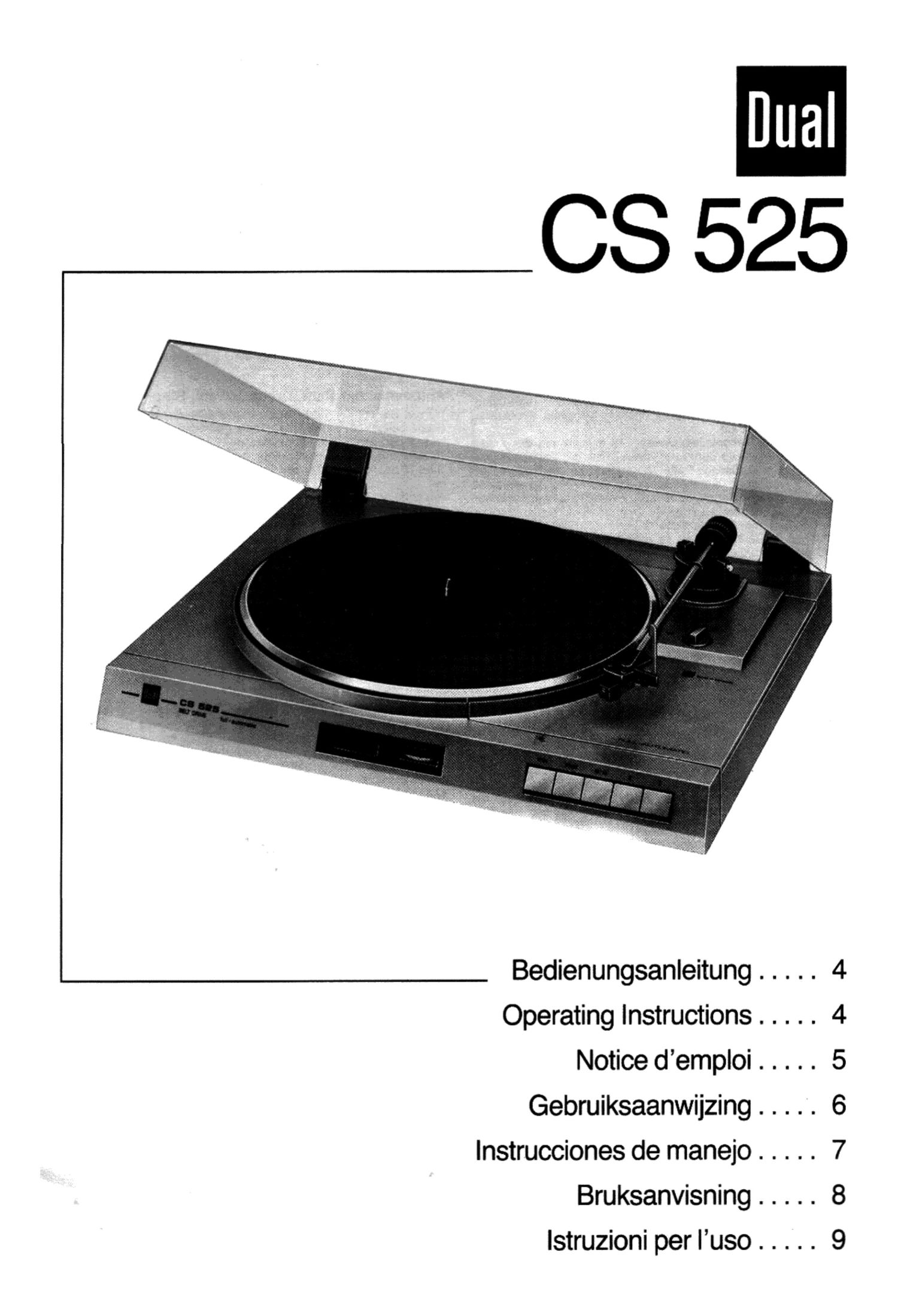 Dual CS 525 Owners Manual