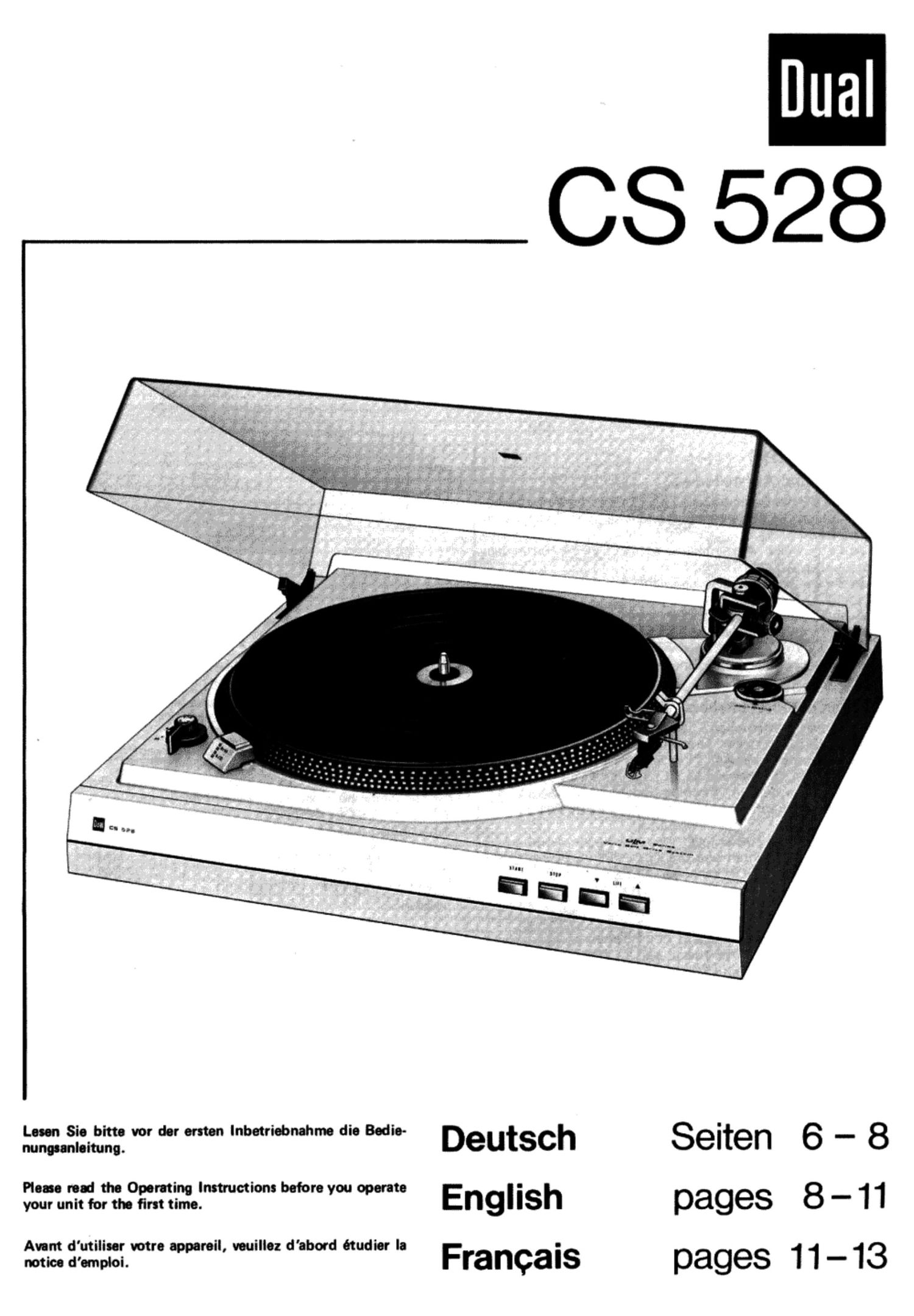 Dual CS 528 Owners Manual