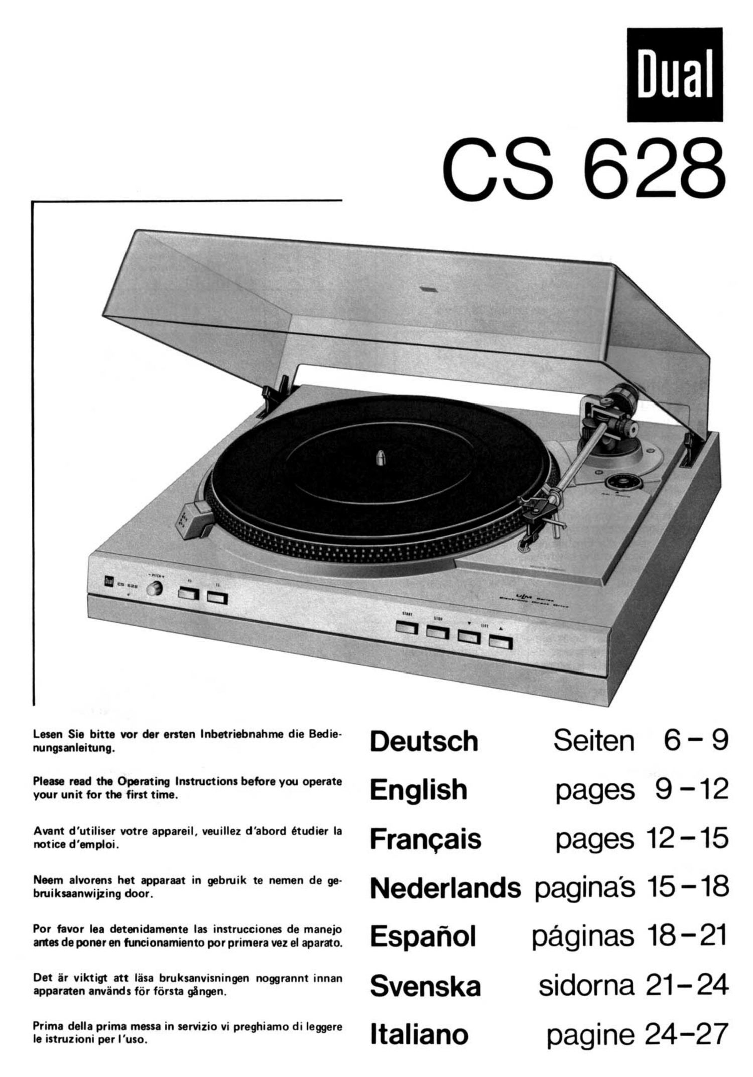 Dual CS 628 Owners Manual