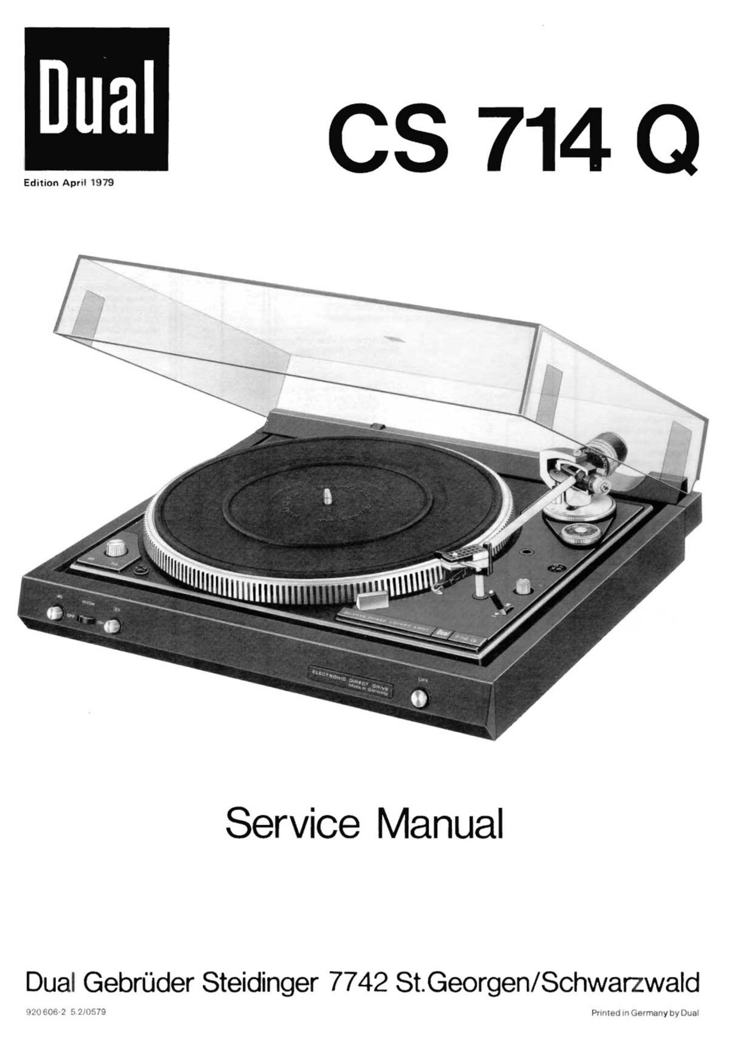 Dual CS 714 Q Service Manual