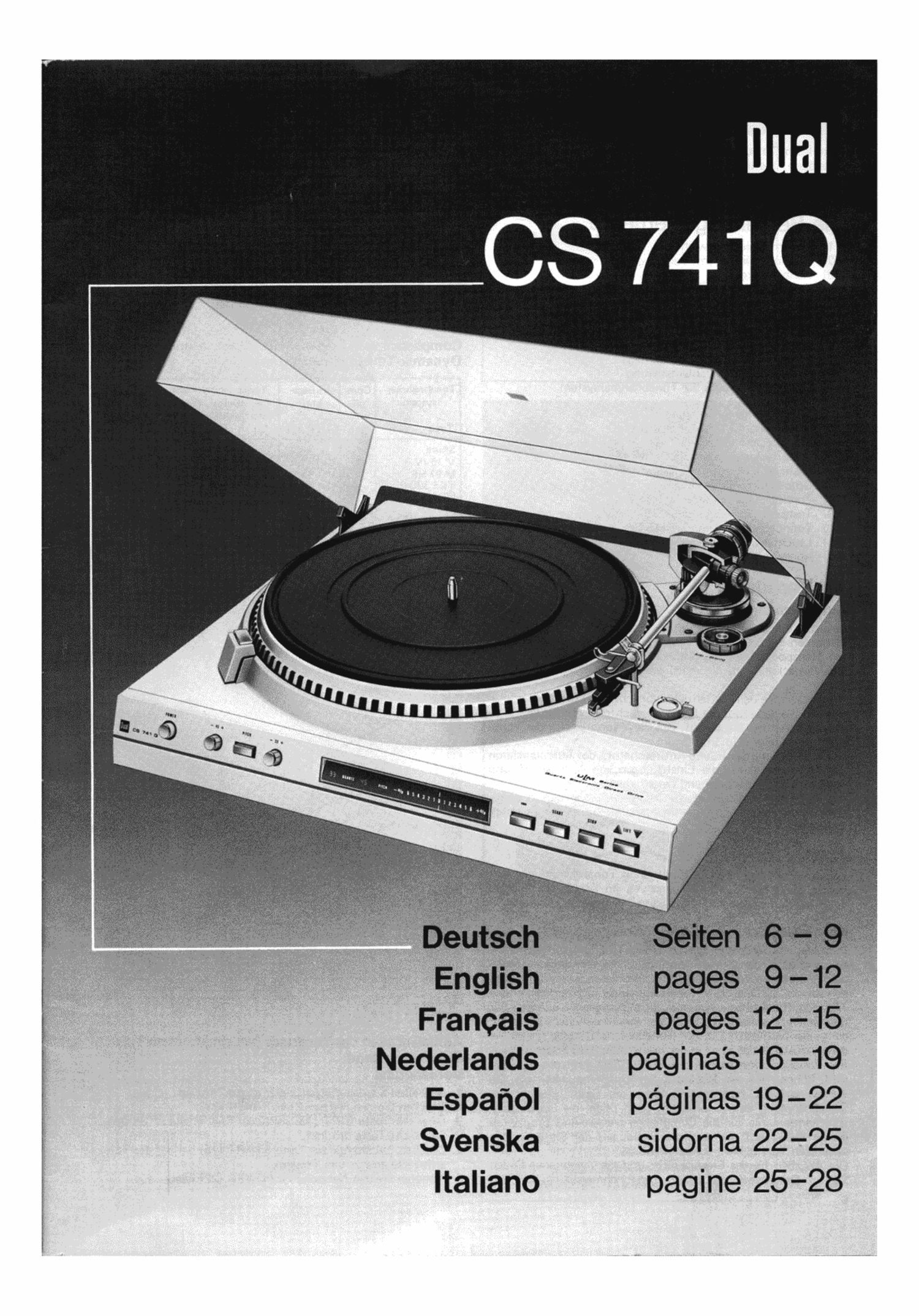 Dual CS 741 Q Owners Manual