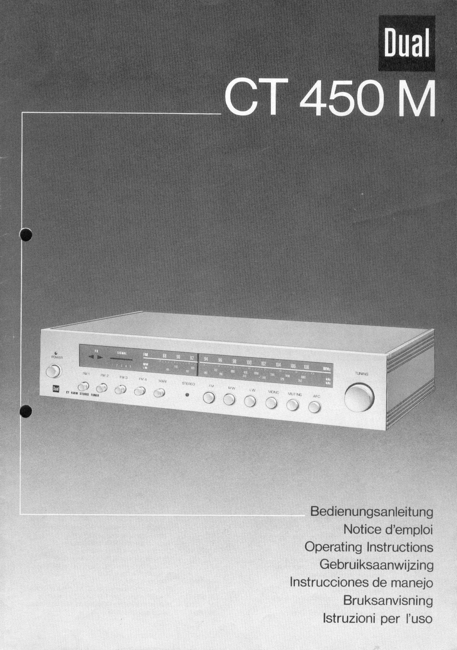 Dual CT 450 M Owners Manual
