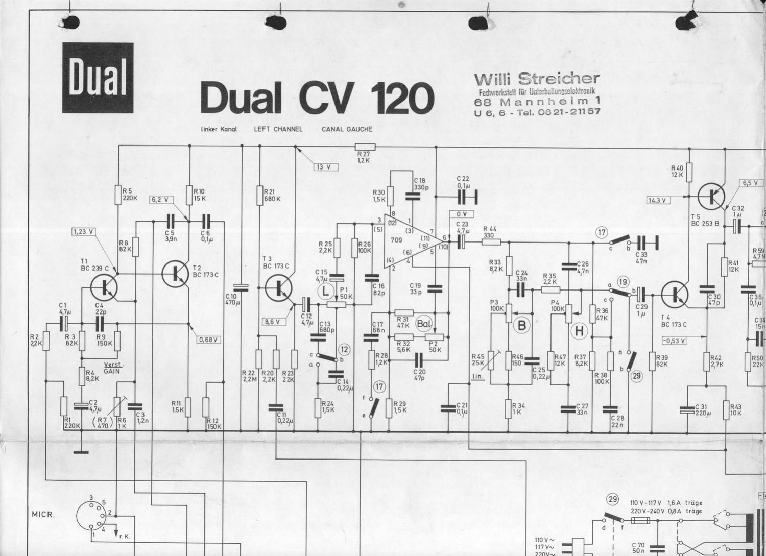 Dual CV 120 Service Manual