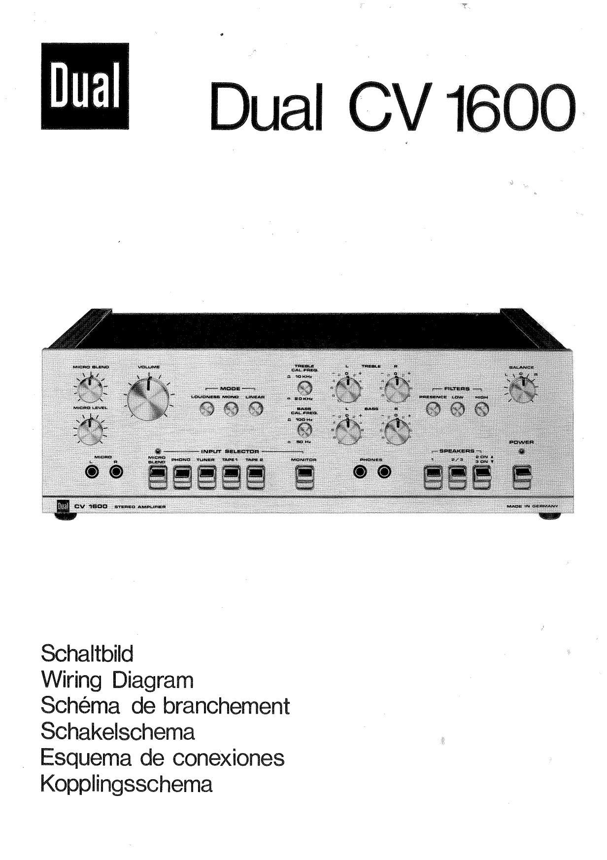 Dual CV 1600 Schematics