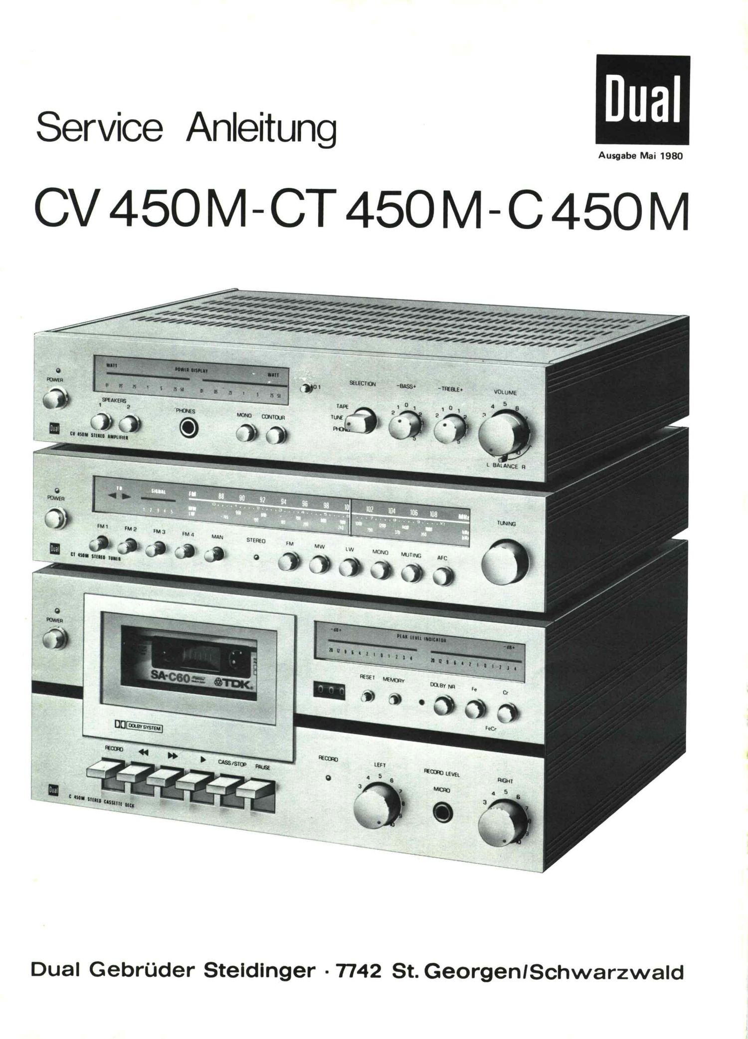 Dual CV 450M C 450M CT 450M Service Manual